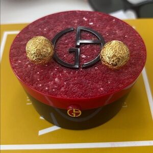 Hillberg and Berk floral etched 14k gold plated earrings sterling silver 16mm